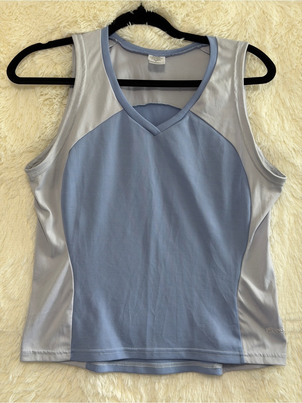 Patagonia Womens Capilene Running Endurance Tank Size M Blue Gym Workout Lifting